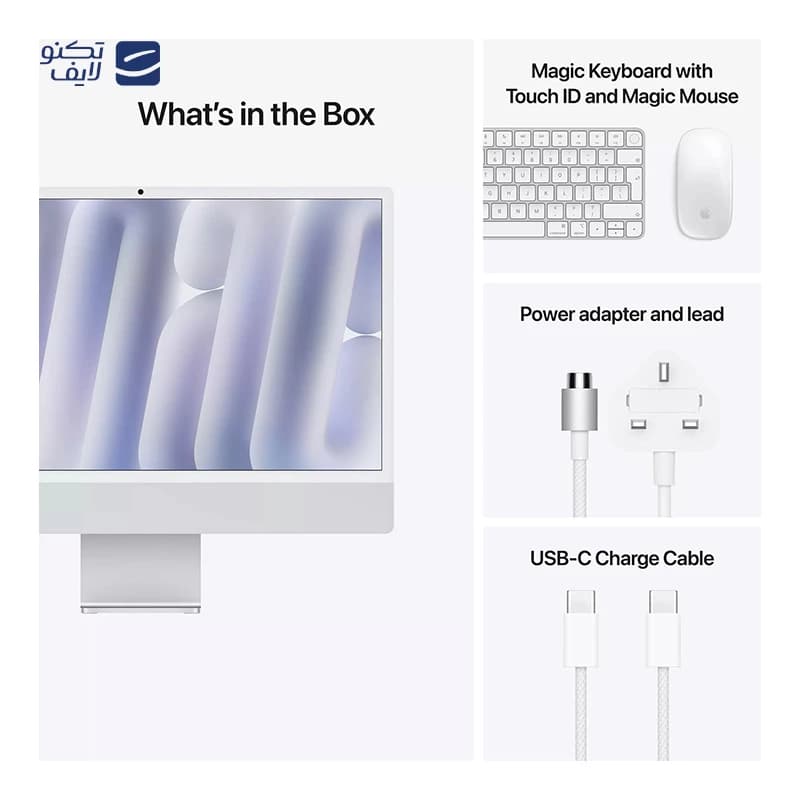 کامپیوتر All in One اپل 24 اینچی مدل iMac MWUC3 M4 2024 16GB 256GB - 4